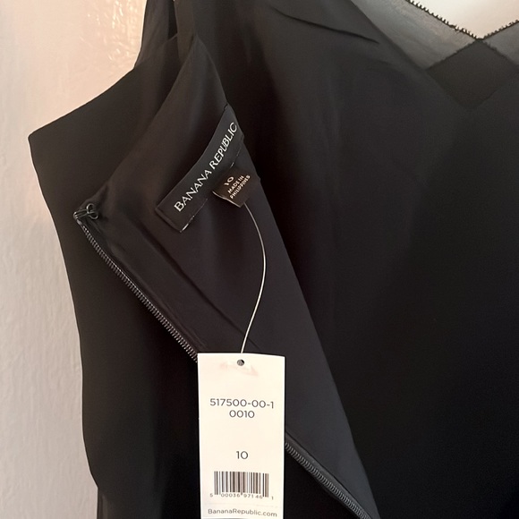 Banana Republic LBD, size 10, NWT, spaghetti straps, fitted with ruffle hem. - Picture 5 of 5